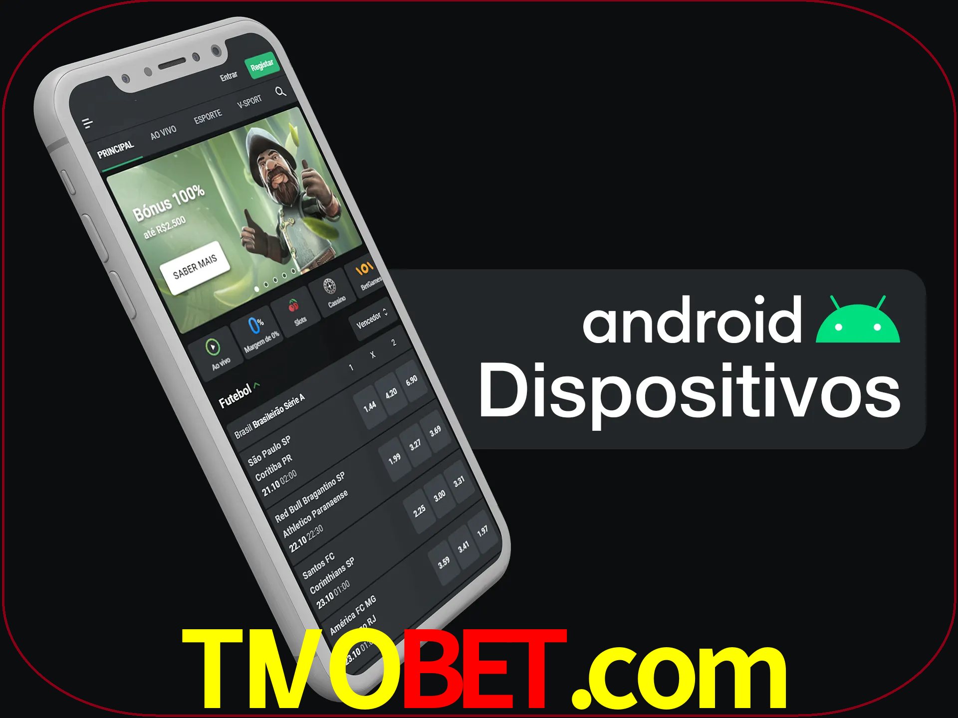 O aplicativo suporta a maioria de todos os dispositivos Android.