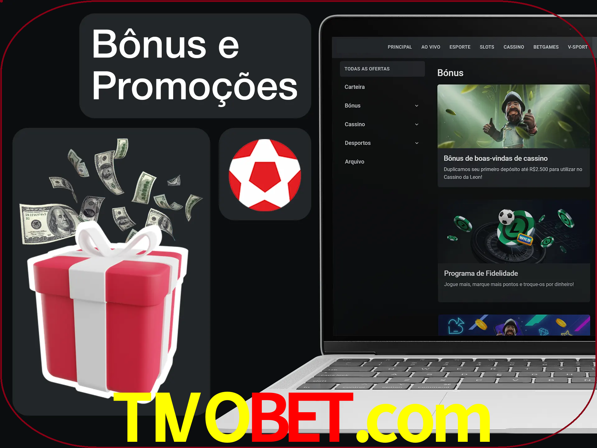 Verifique se há novos bônus e promoções.