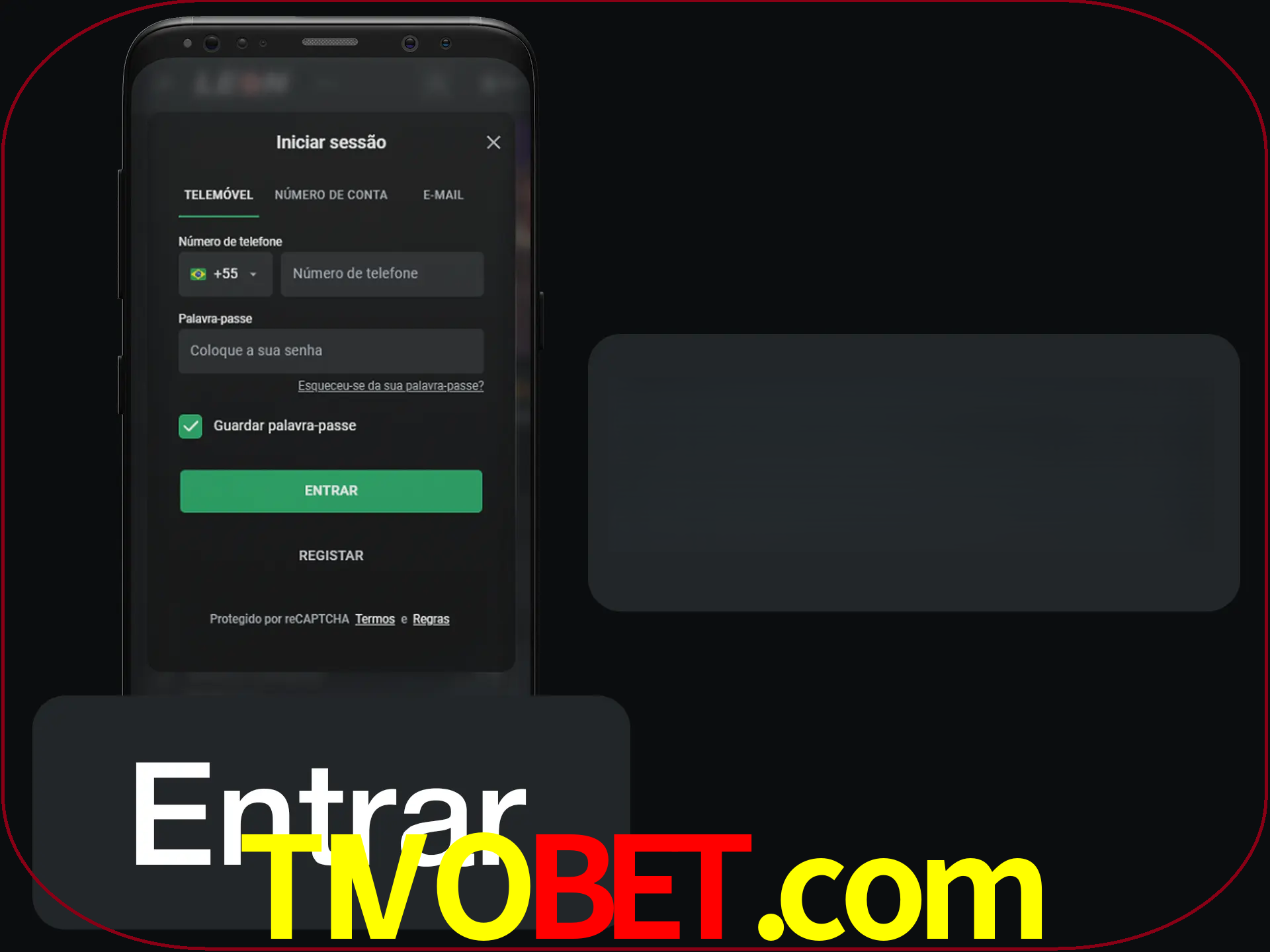 Faça o login para começar a apostar e jogar no cassino.